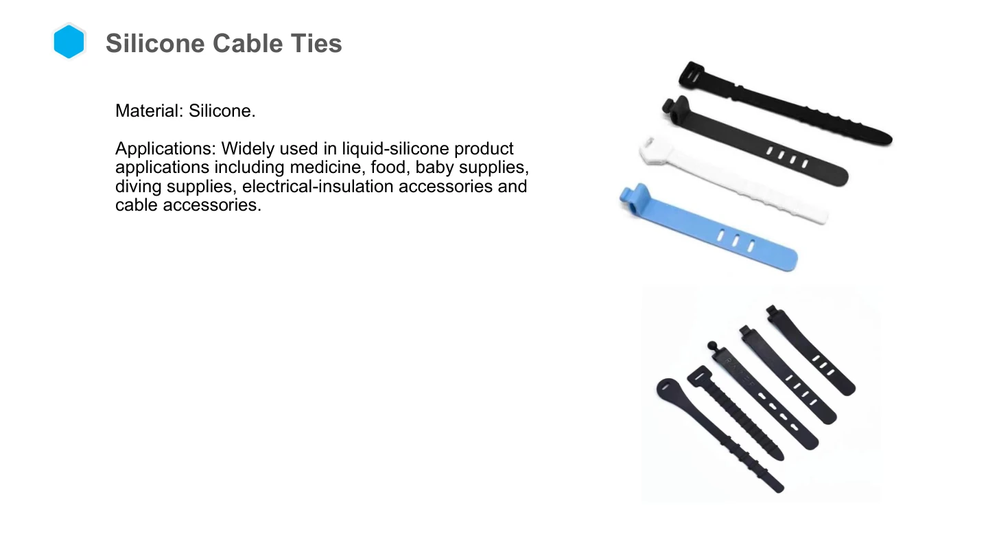 NF English catalog, page 19: Silicone cable ties