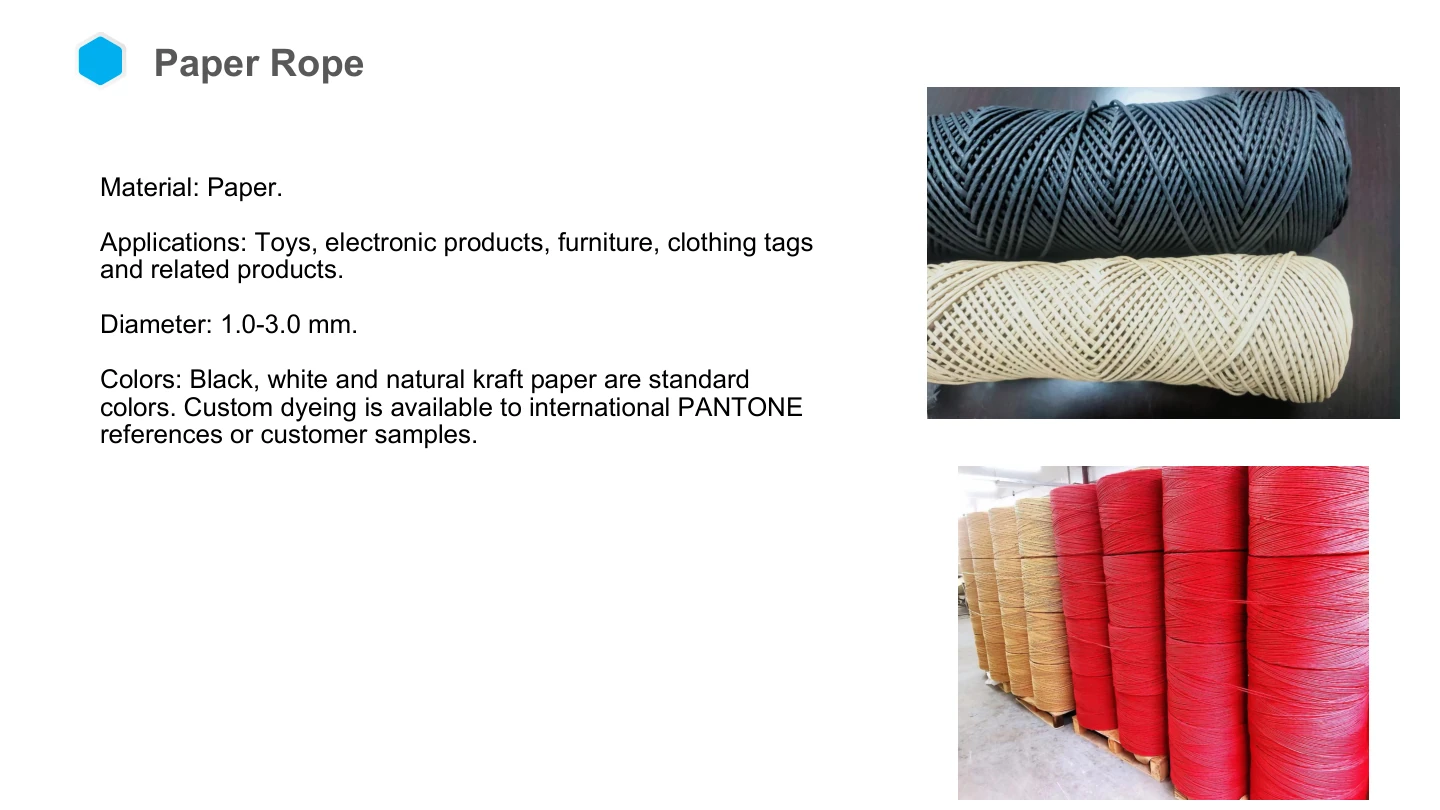 NF English catalog, page 23: Paper rope