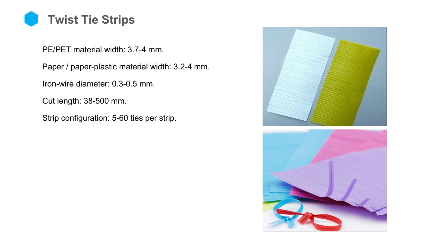 NF English catalog, page 25: Twist tie strips