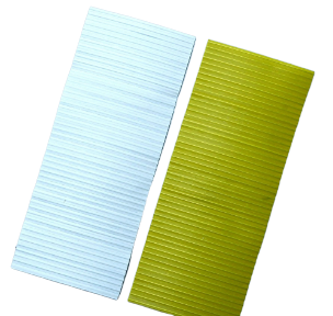 White and yellow NF connected twist tie strips