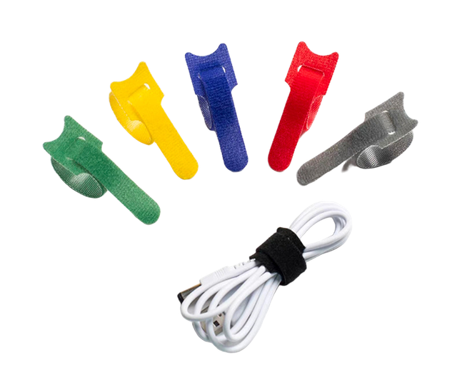 NF reusable hook and loop straps and a secured cable bundle