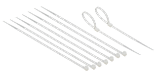 NF white ladder profile ties with slotted straps