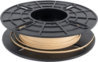 NF kraft paper-covered twist tie wound on a black reel