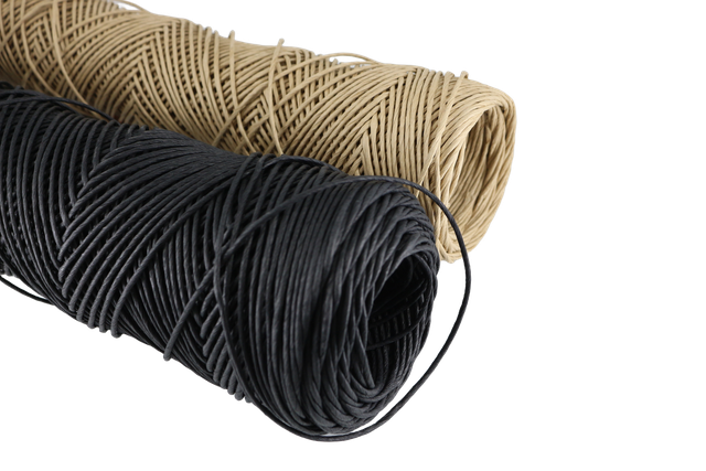 Natural and black NF paper rope rolls